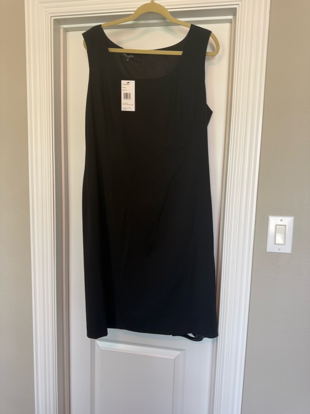 Lafayette 148 New York Black Scoop Neck Mini Dress
